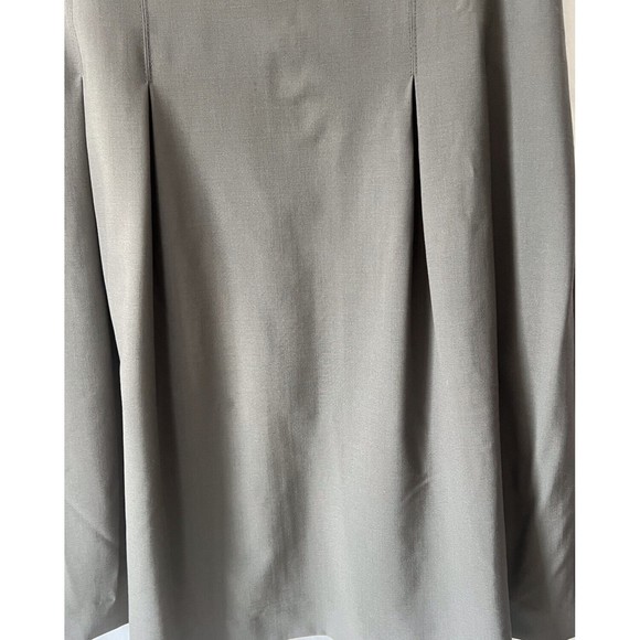 Theory Olive Green Sleeveless Wool Dress size 6 Office, Zoom - Picture 3 of 11